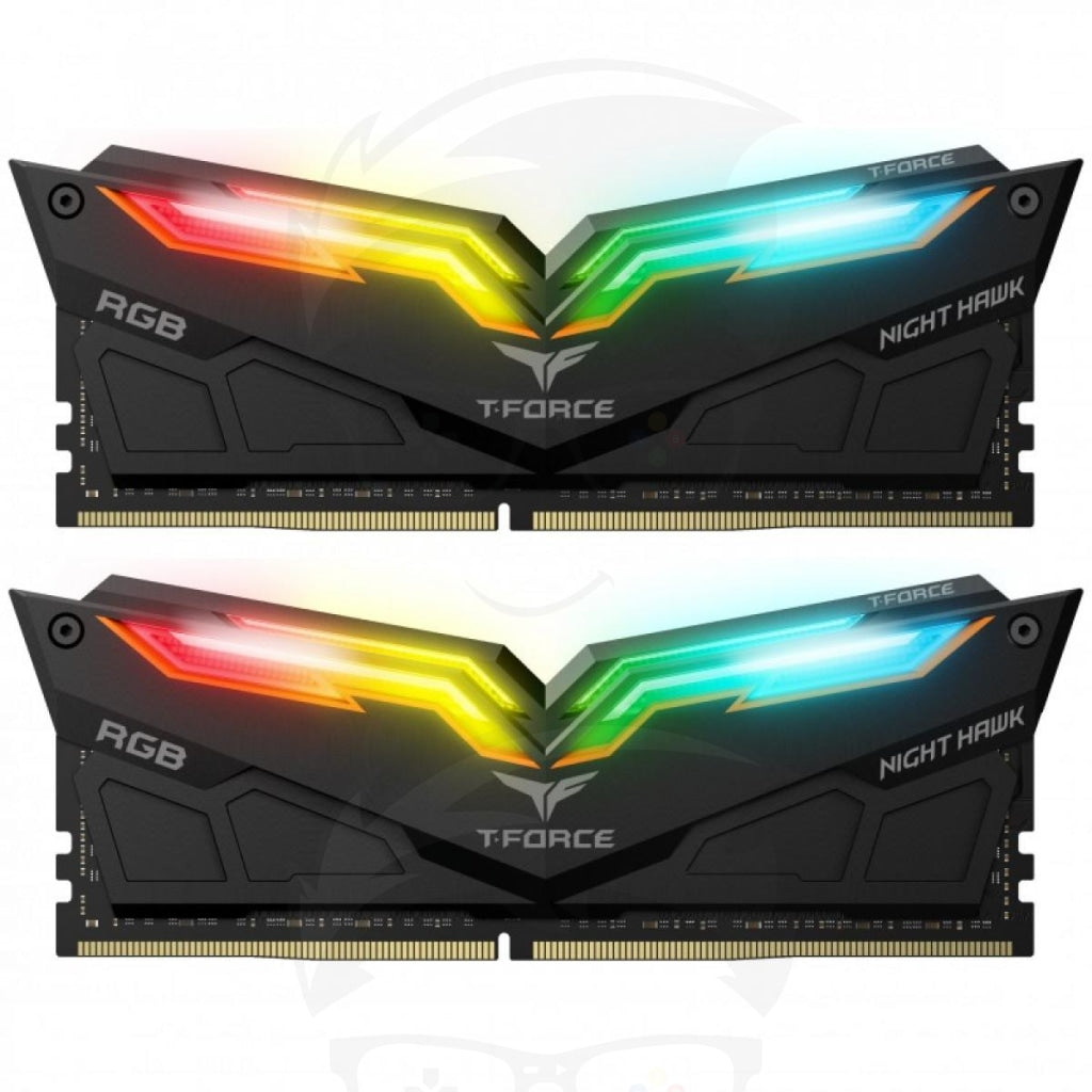 TEAMGROUP T-Force NIGHT HAWK RGB 32GB 2x16 3600MHZ DDR4 GAMING MEMORY TEAMGROUP T-Force NIGHT HAWK RGB 32GB 2x16 3600MHZ DDR4 GAMING MEMORY
